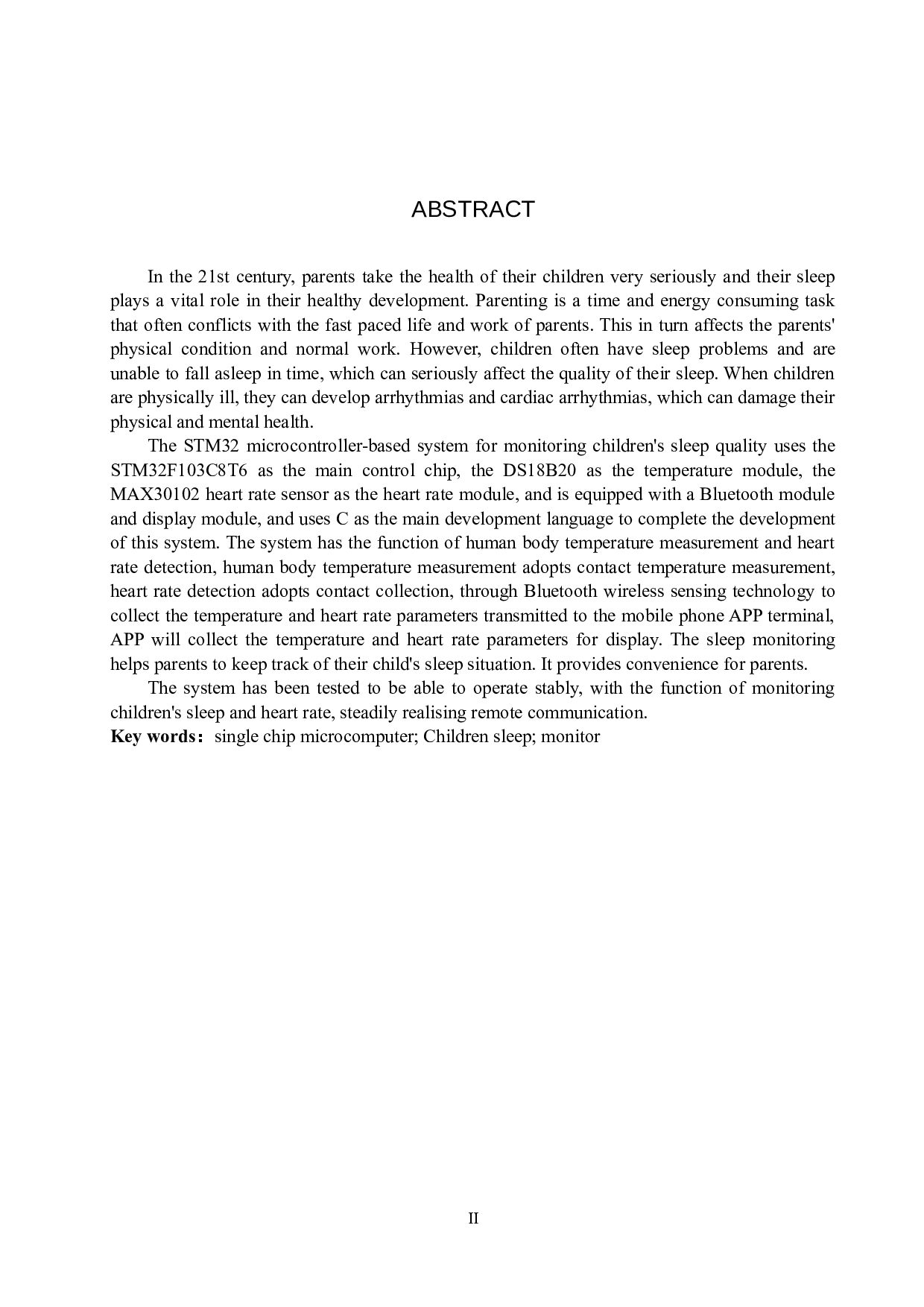 基于STM32单片机的监测儿童睡眠质量系统的设计与实现-12681字.docx 第2页