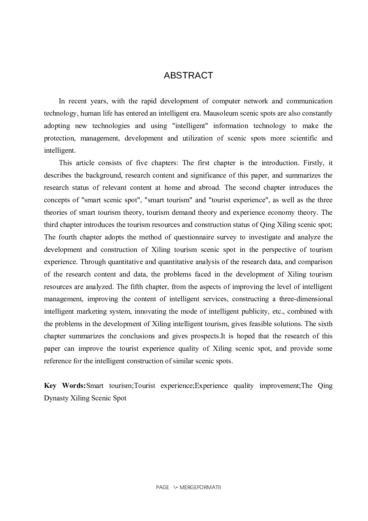 智慧旅游背景下清西陵景区游客旅游体验质量提升研究-29255字.docx 第2页