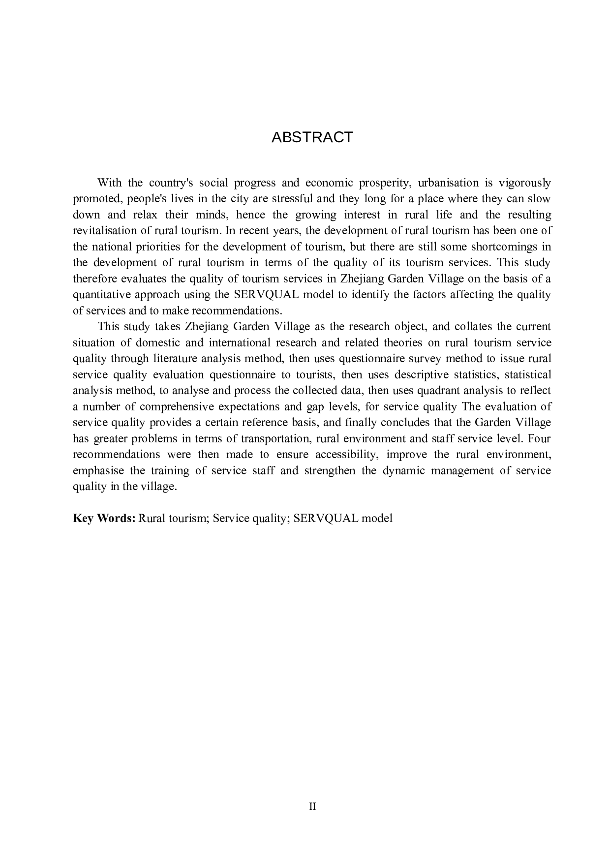 基于SERVQUAL模型的浙江花园村旅游服务质量评价研究-20832字.docx 第2页