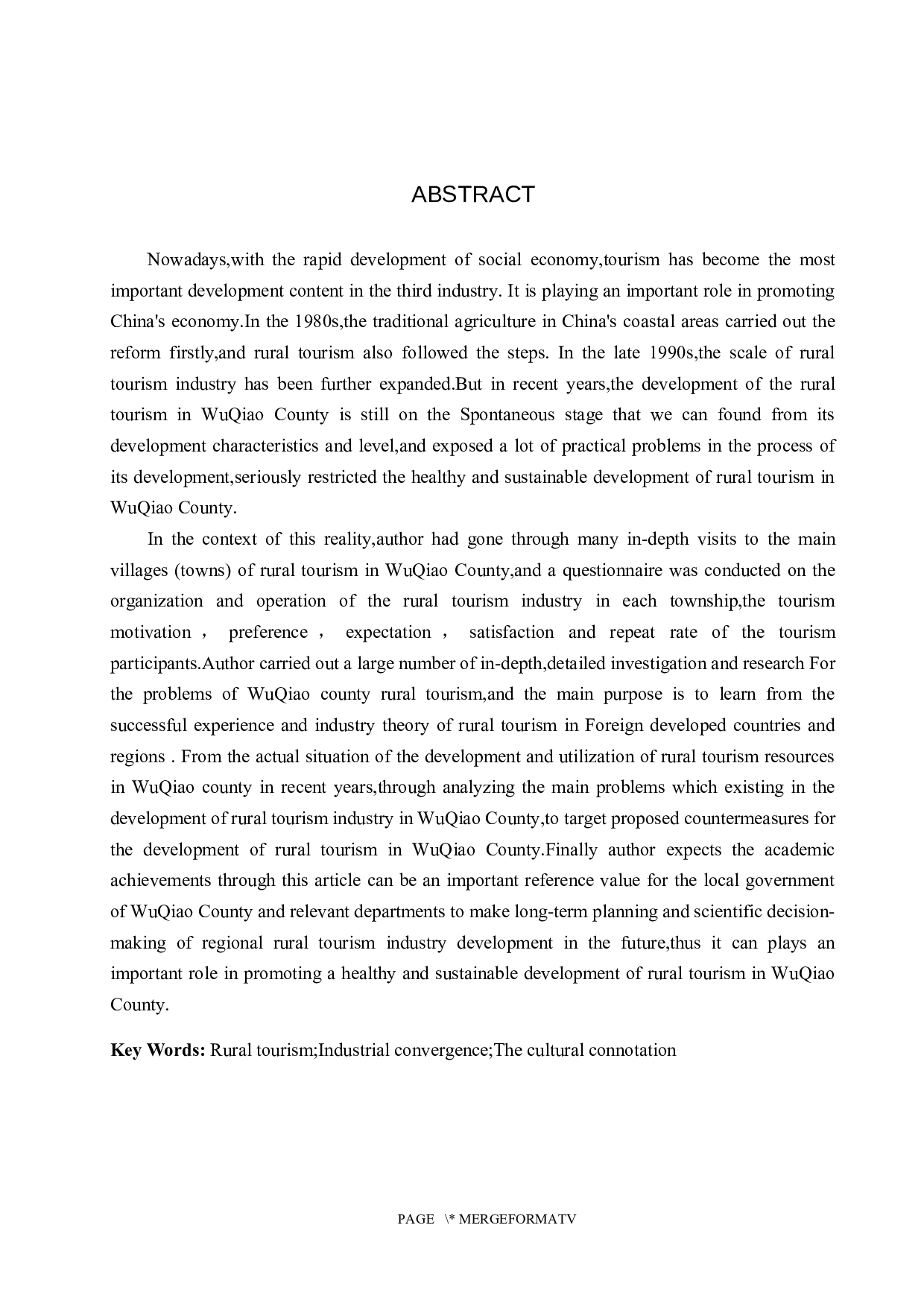 沧州市吴桥县乡村旅游发展问题及对策研究-24632字.docx 第2页