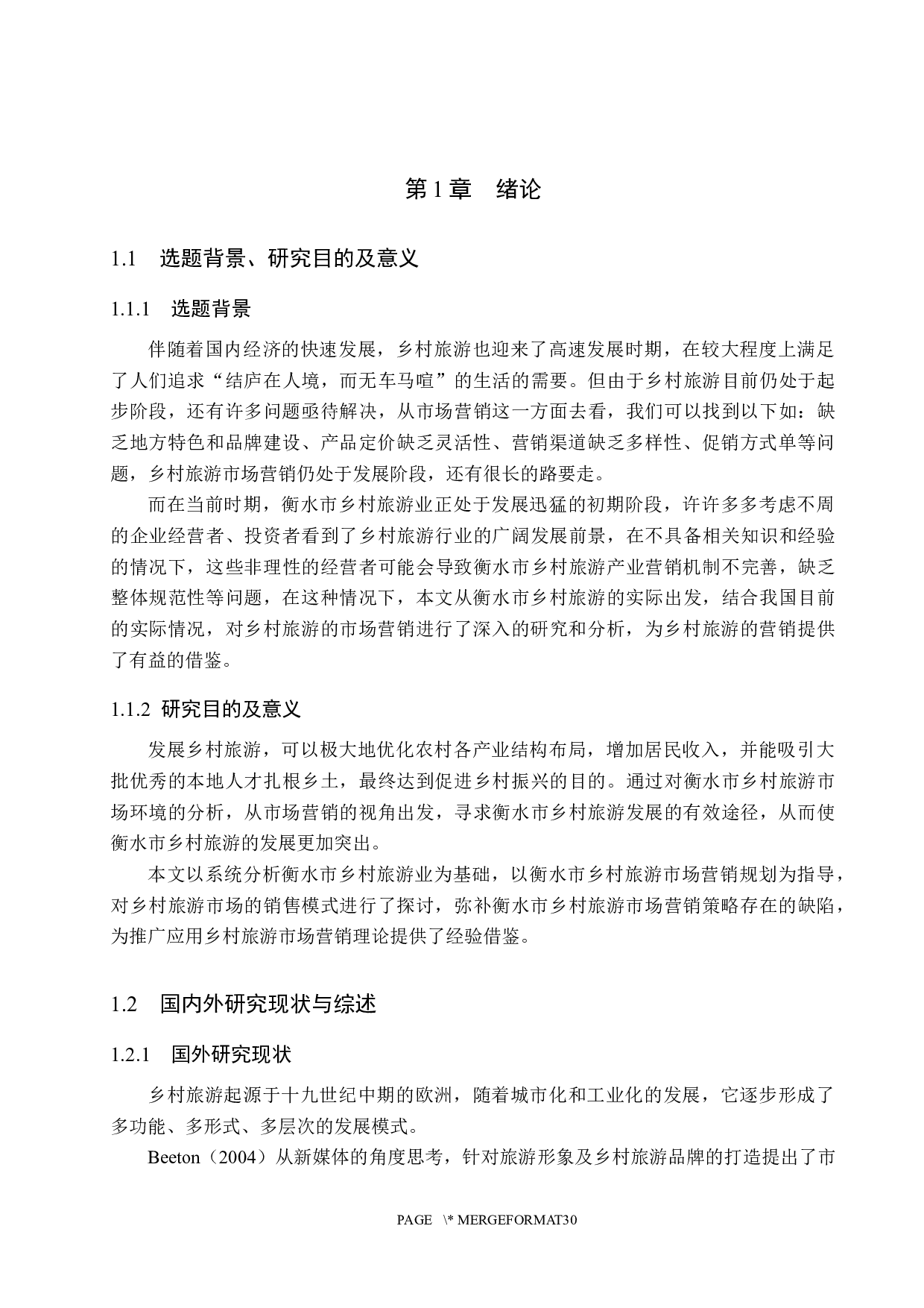 衡水市乡村旅游营销策略研究-19437字.docx 第5页