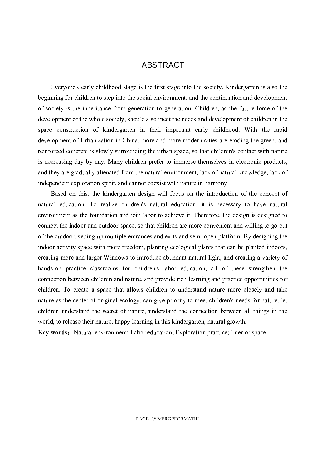 四季生长&mdash;&mdash;基于自然教育理念的幼儿园室内设计-5264字.docx 第2页