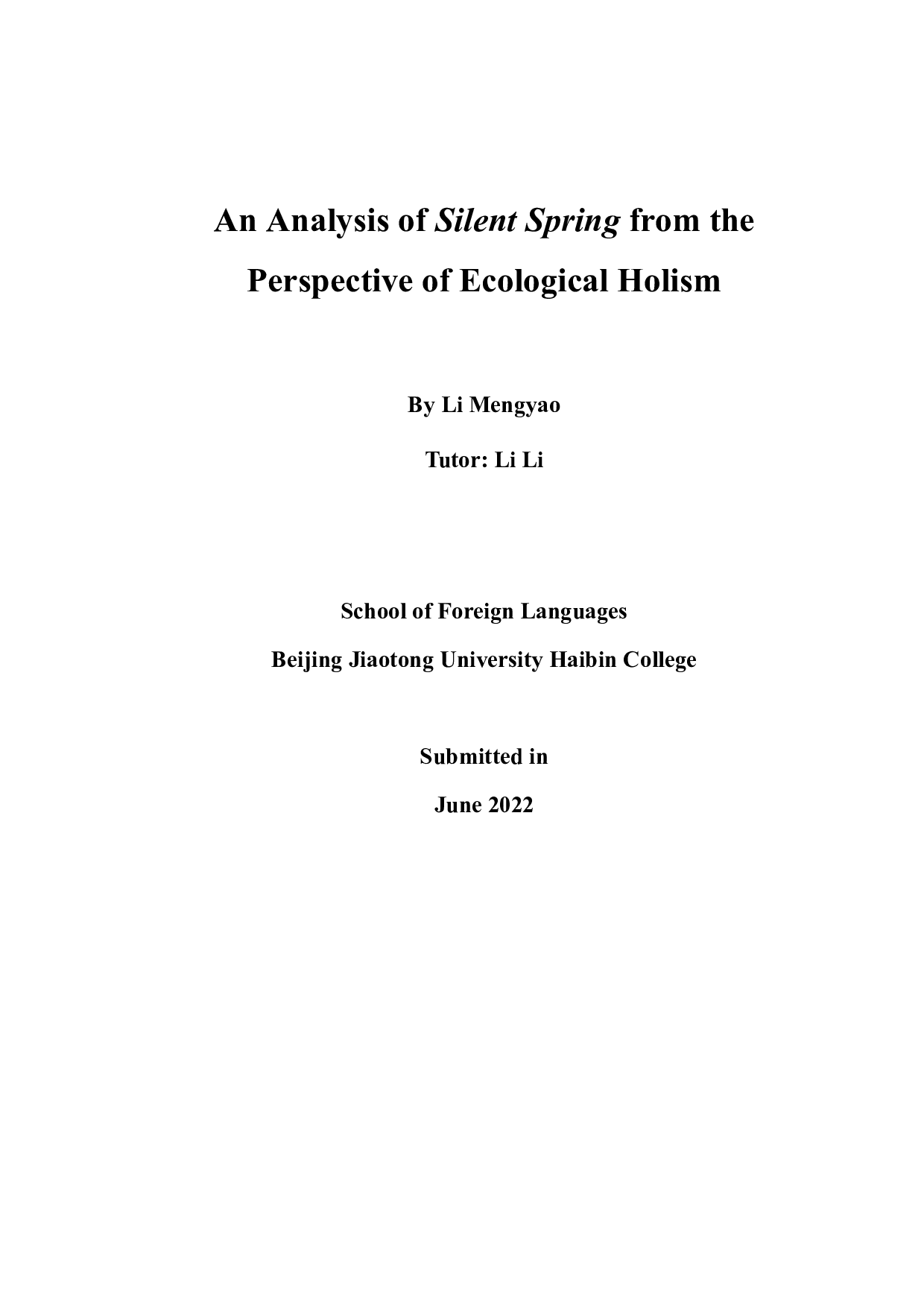 生态整体主义视角下的《寂静的春天》-8498字.doc 第4页