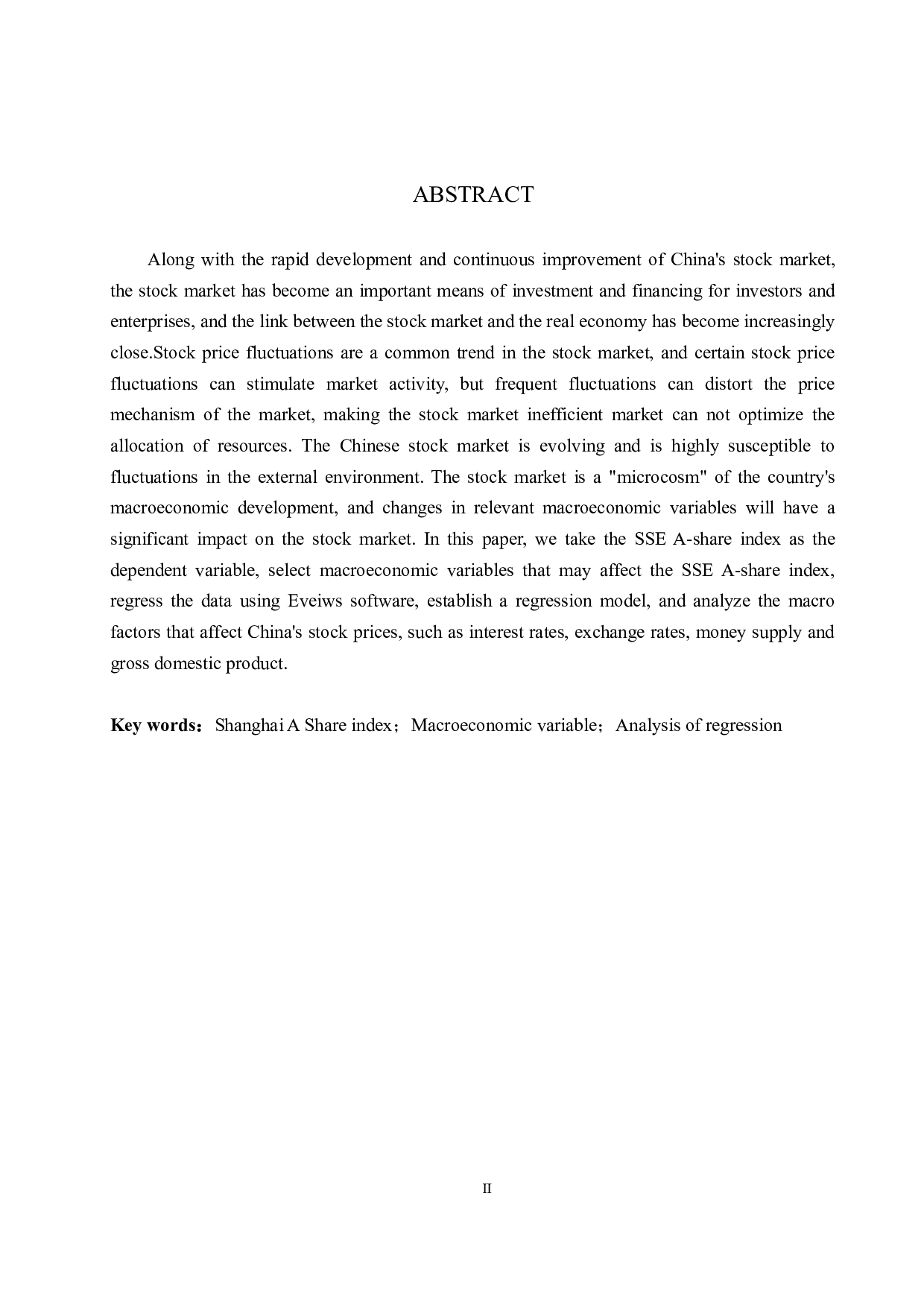 上证A股指数波动影响因素实证研究-15266字.docx 第2页