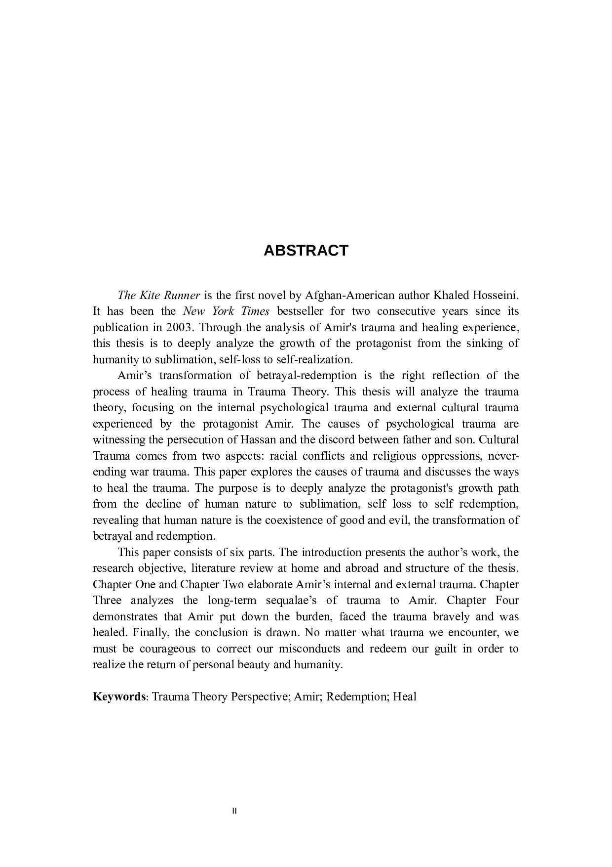 创伤理论视域下解读《追风筝的人》主人公阿米尔-9778字.docx 第3页