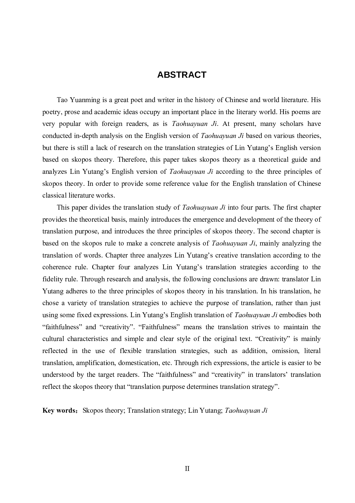 从目的论视角分析《桃花源记》的翻译策略&mdash;&mdash;以林语堂译本为例-10430字.docx 第5页