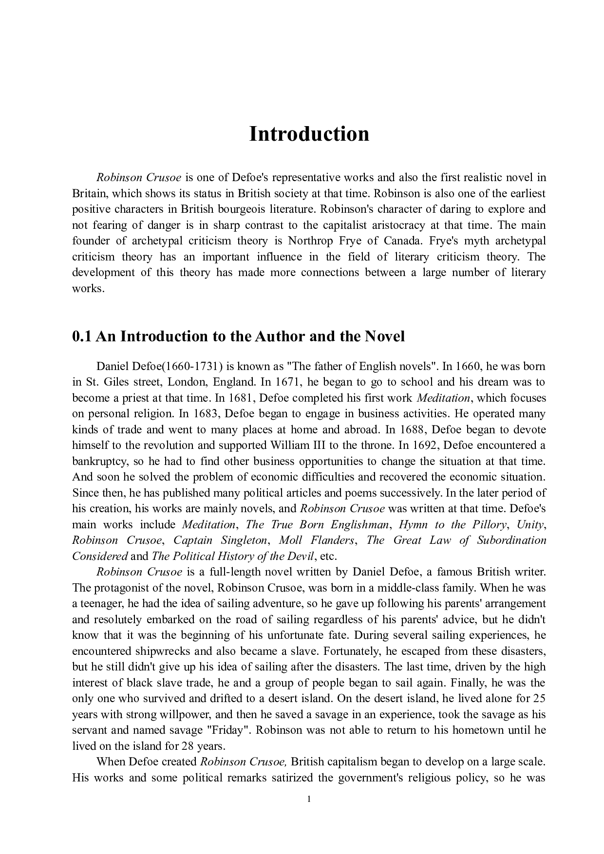 原型批评理论视角下《鲁滨逊漂流记》中圣经原型的分析-10141字.doc 第6页