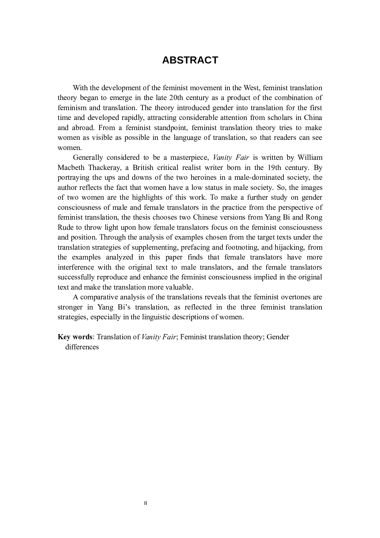 女性主义翻译理论视角下《名利场》中译本的对比研究-12403字.docx 第5页