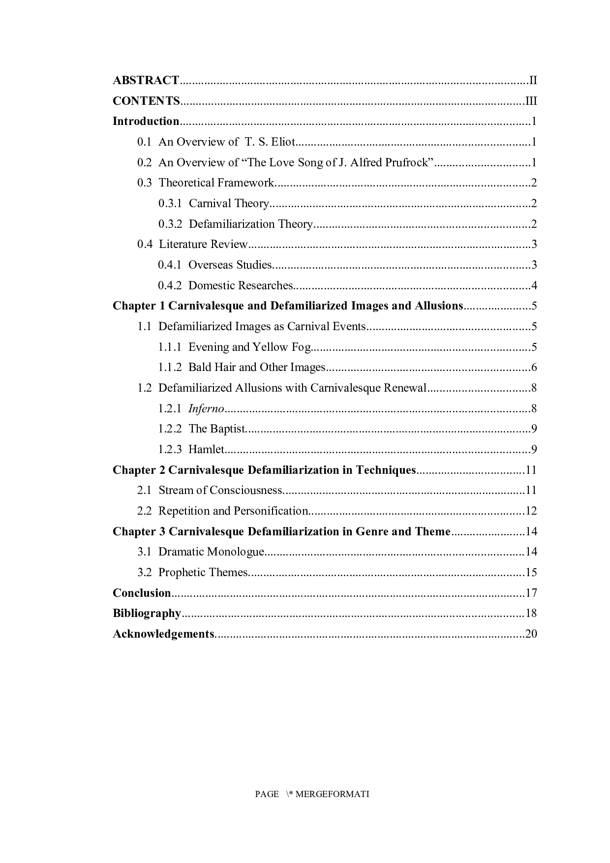 艾略特《J&middot;阿尔弗雷德&middot;普鲁弗洛克的情歌》之狂欢陌生化解读-10043字.docx 第4页