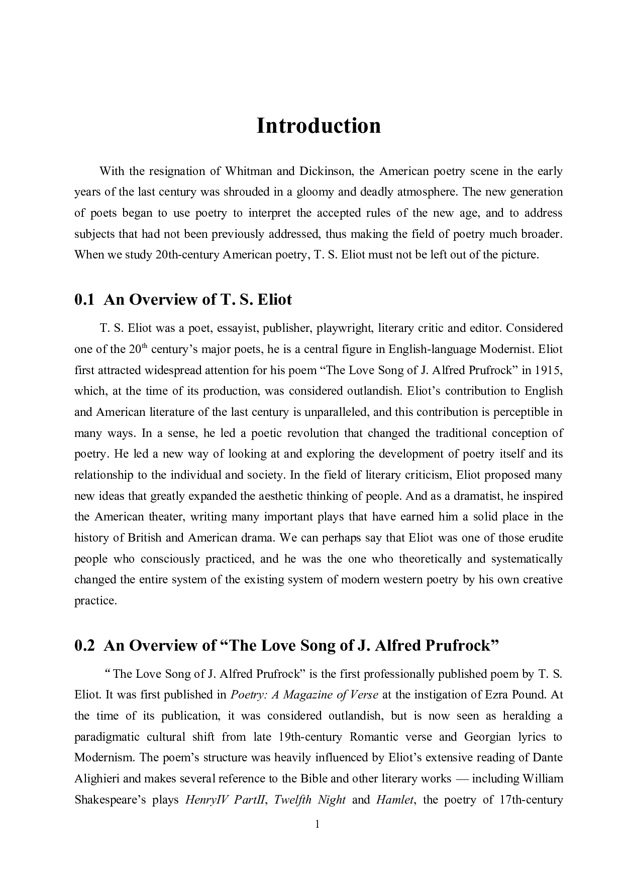 艾略特《J&middot;阿尔弗雷德&middot;普鲁弗洛克的情歌》之狂欢陌生化解读-10043字.docx 第6页