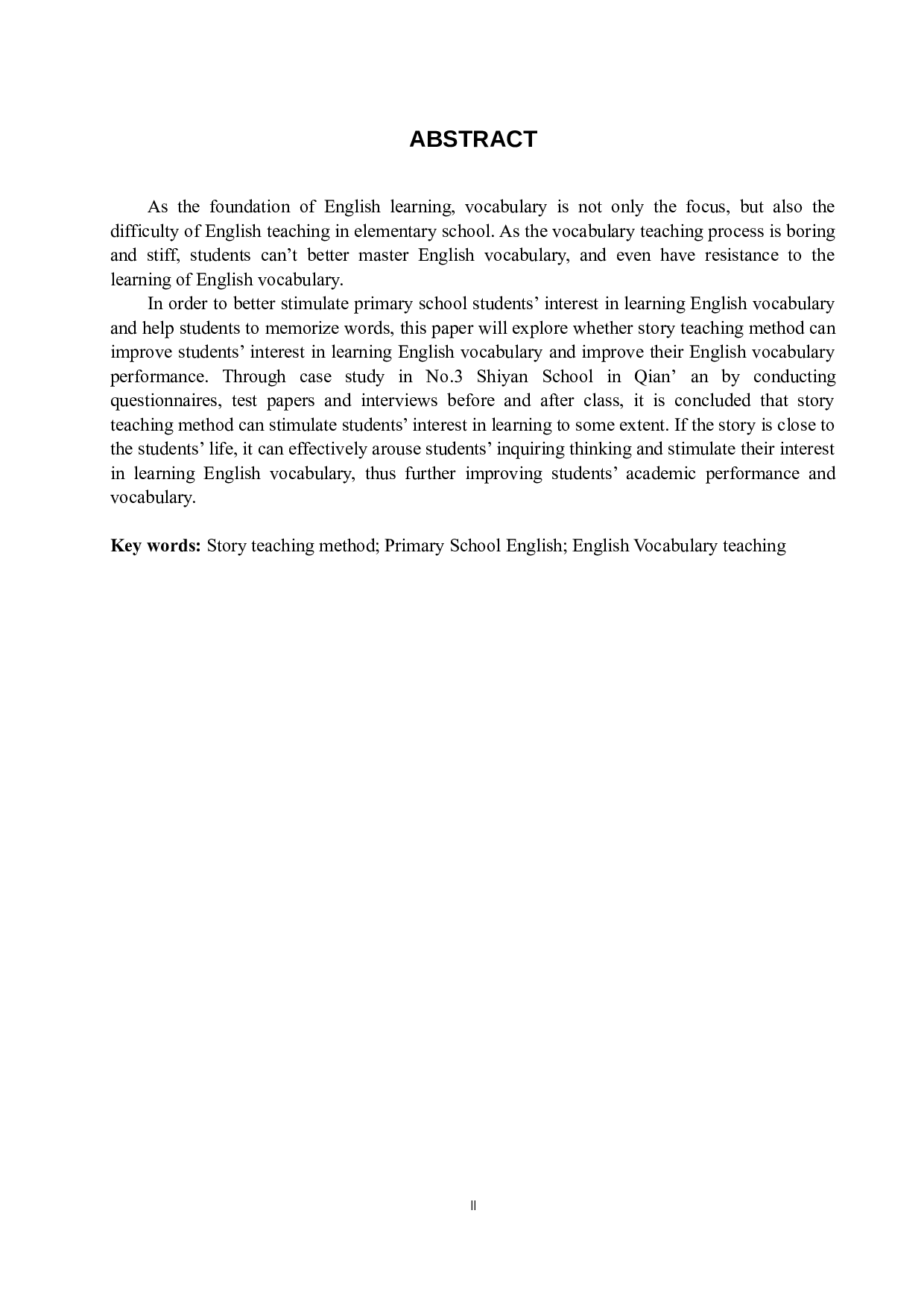 故事教学法在小学英语词汇教学中的应用以迁安市三实小为例-9080字.docx 第4页