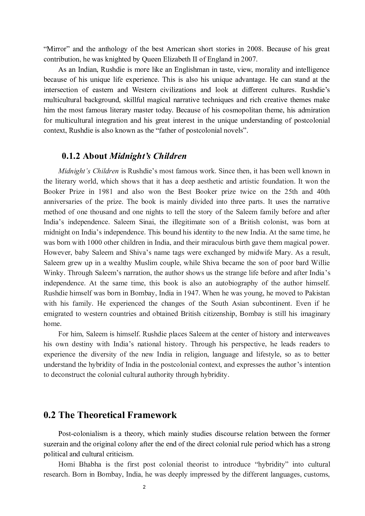 混杂的世界：拉什迪小说《午夜之子》的后殖民解读-8989字.docx 第7页