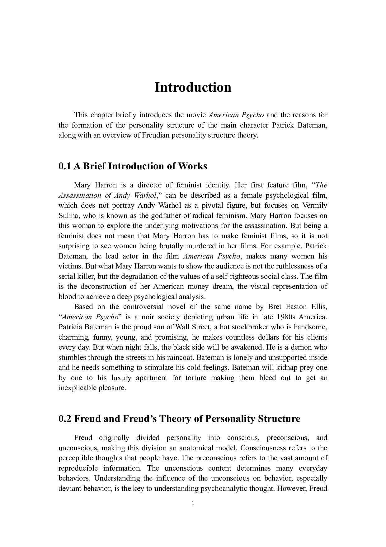 以弗洛伊德人格结构理论分析《美国精神病人》中的帕特里克&middot;贝特曼-11396字.docx 第6页