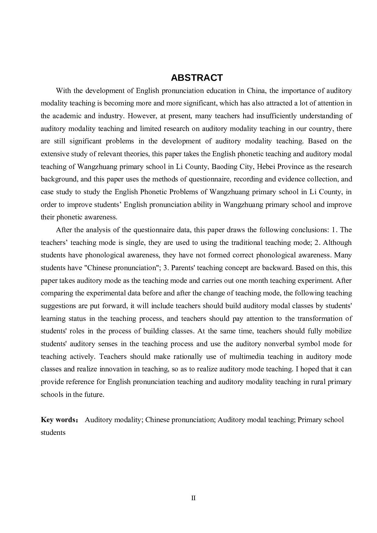 听觉模态教学在英语语音教学实践中的应用研究&mdash;&mdash;以蠡县王庄小学为例-8668字.docx 第3页