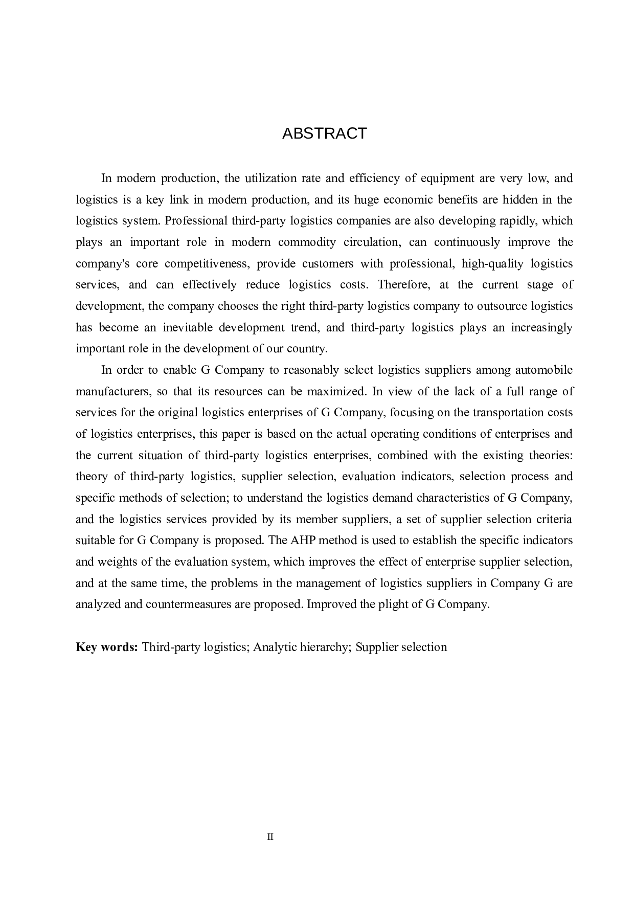 G公司第三方物流供应商的选择研究-19087字.docx 第2页