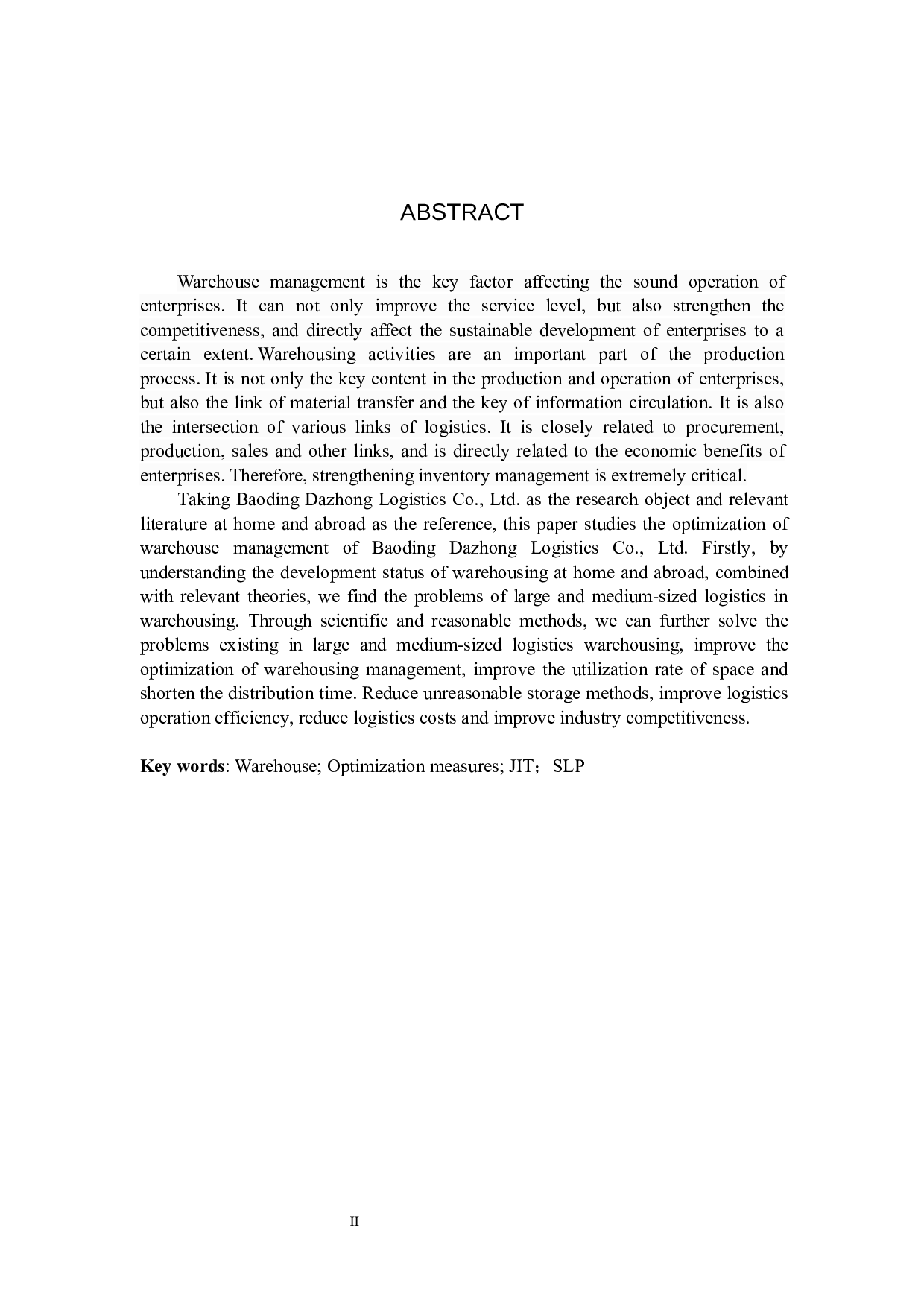 保定大中物流有限公司仓储管理优化研究-14605字.docx 第2页