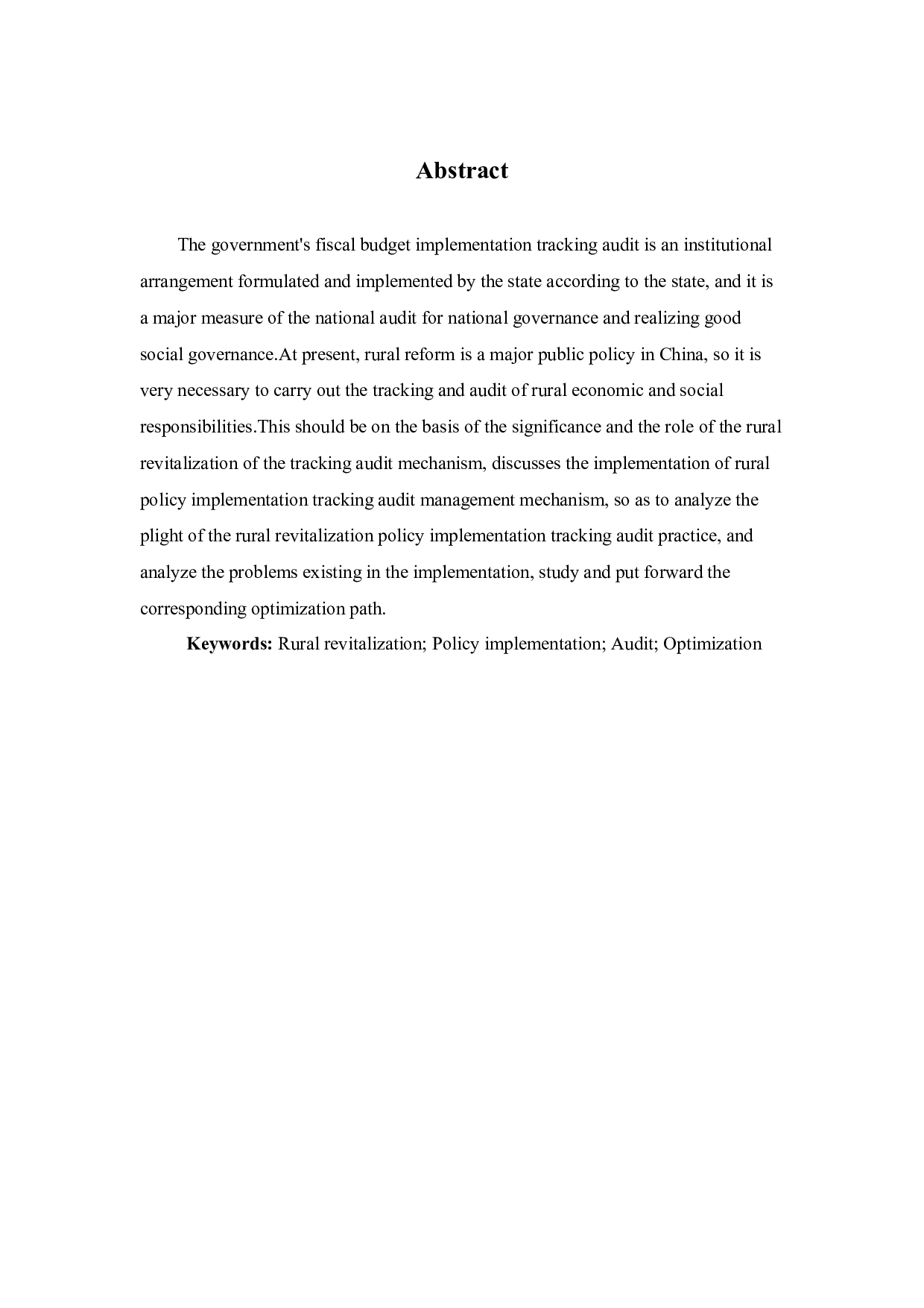 乡村振兴政策落实跟踪审计研究-6976字.docx 第4页