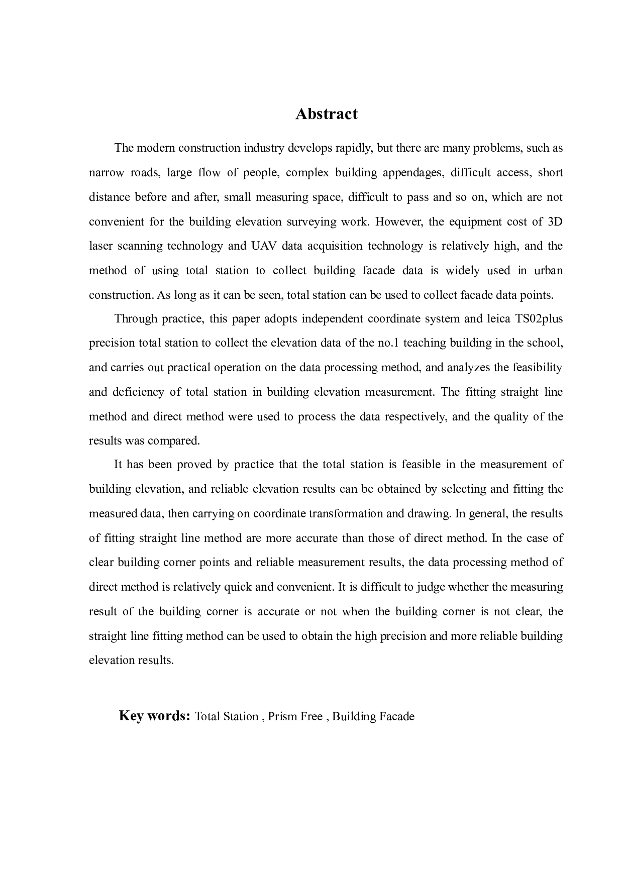 全站仪在建筑物立面图测量中的应用研究-17299字.docx 第1页