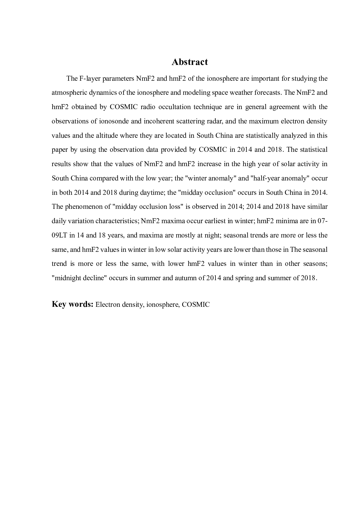 华南地区电离层电子密度特征分析-16215字.pdf 第1页