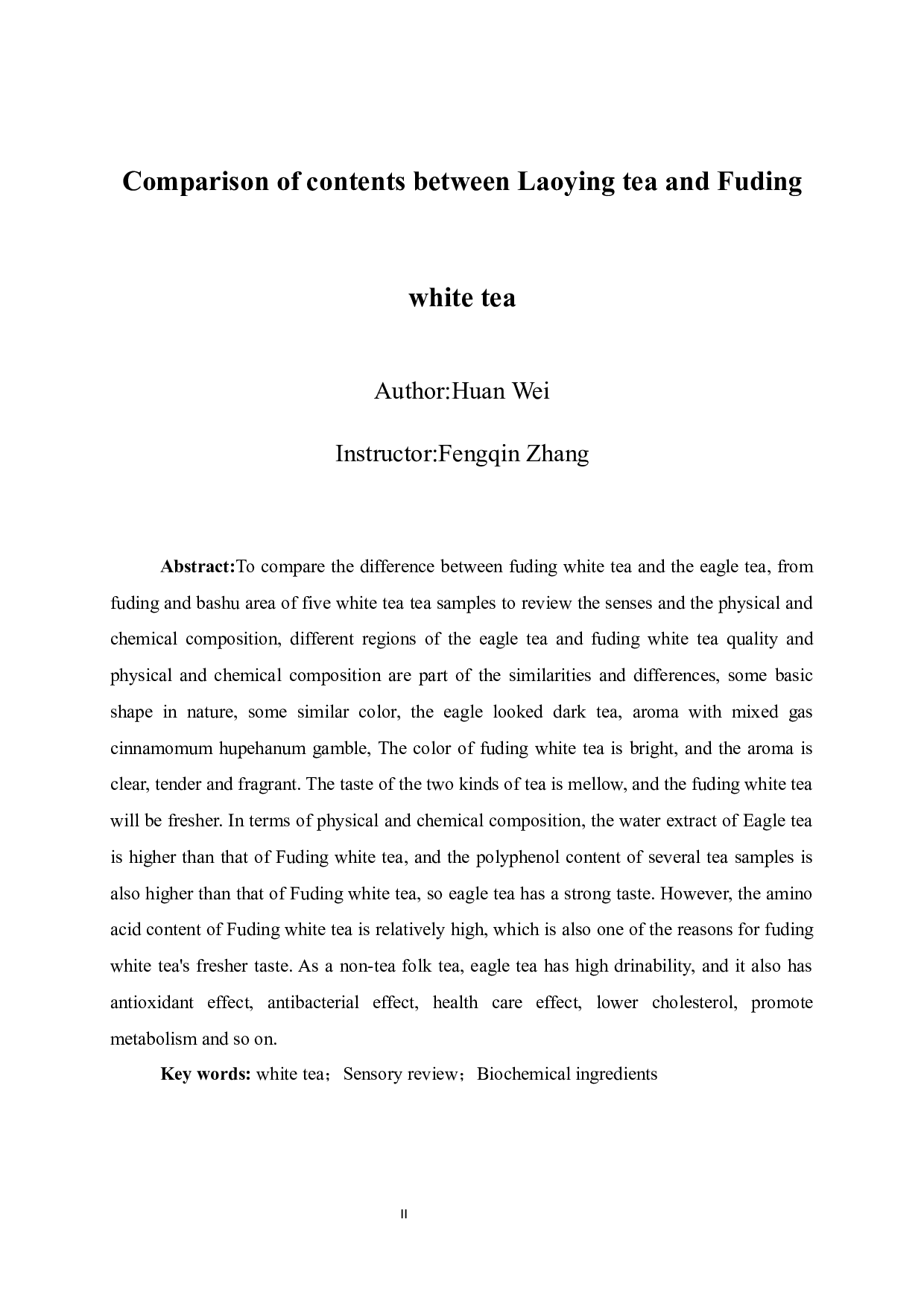 老鹰茶与福鼎白茶内含物质的比较-7005字.docx 第2页