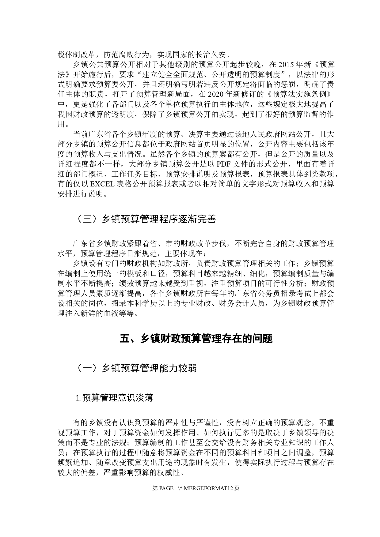 乡镇财政预算管理存在的问题研究-10001字.docx 第10页