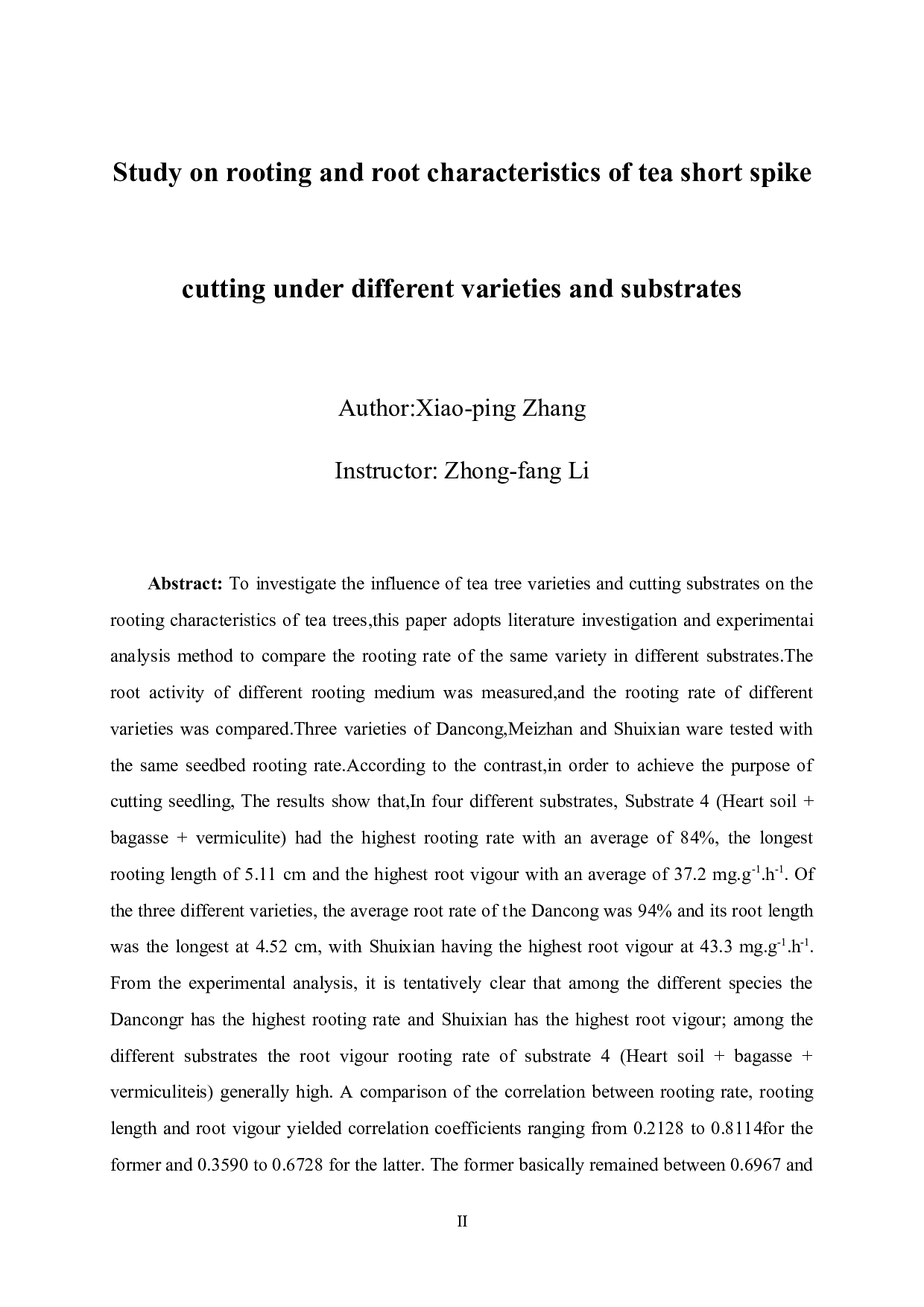 不同品种和基质下茶树短穗扦插生根及根系特性研究-10569字.docx 第4页