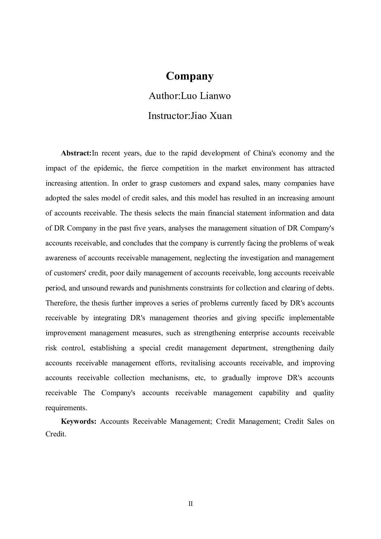 DR公司应收账款管理研究-13322字.pdf 第4页