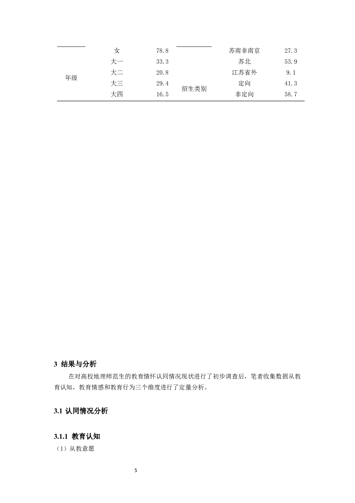 高校地理师范生教育情怀认同情况及现实困境分析-以南京晓庄学院为例-12016字.docx 第8页