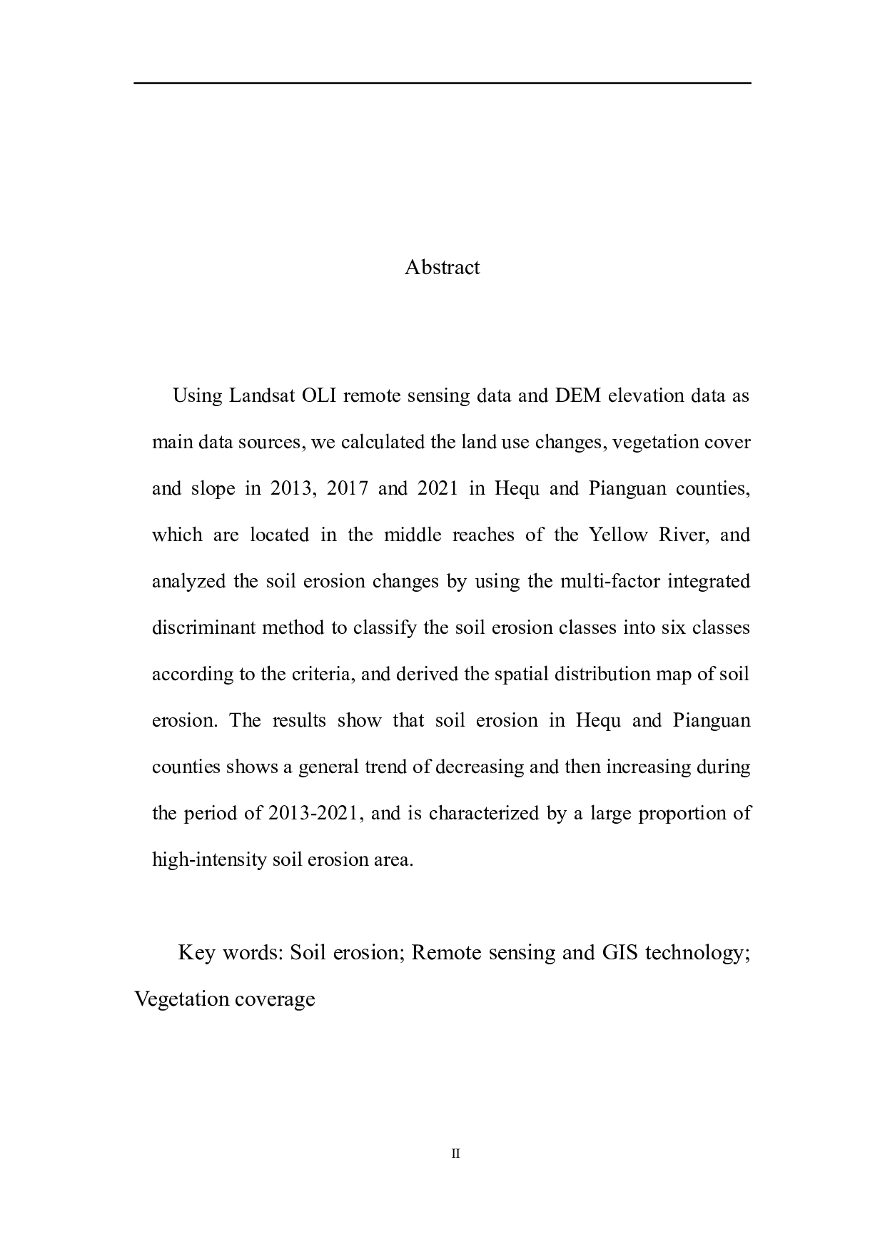 基于RS和GIS研究黄河中游几字湾的水土保持情况-5434字.docx 第4页