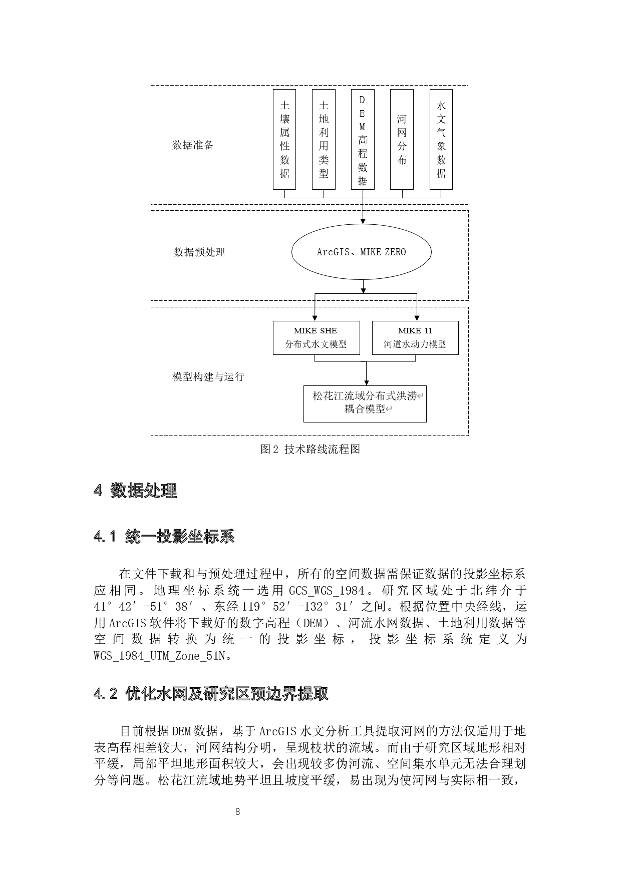 基于MIKE耦合模型的松花江流域洪涝过程模拟-6455字.docx 第10页