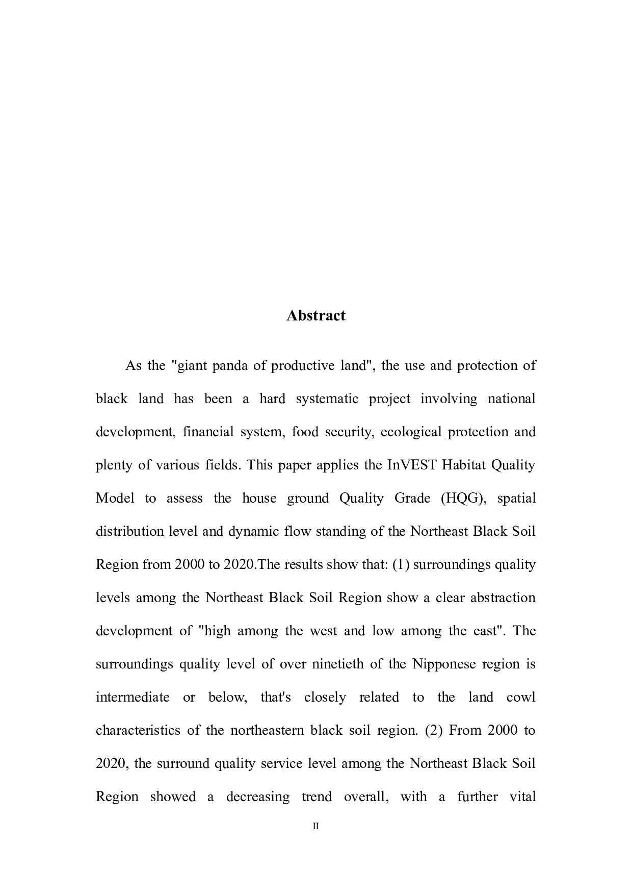 基于InVEST模型的生境质量评价&mdash;&mdash;以东北黑土区为例-7139字.docx 第4页