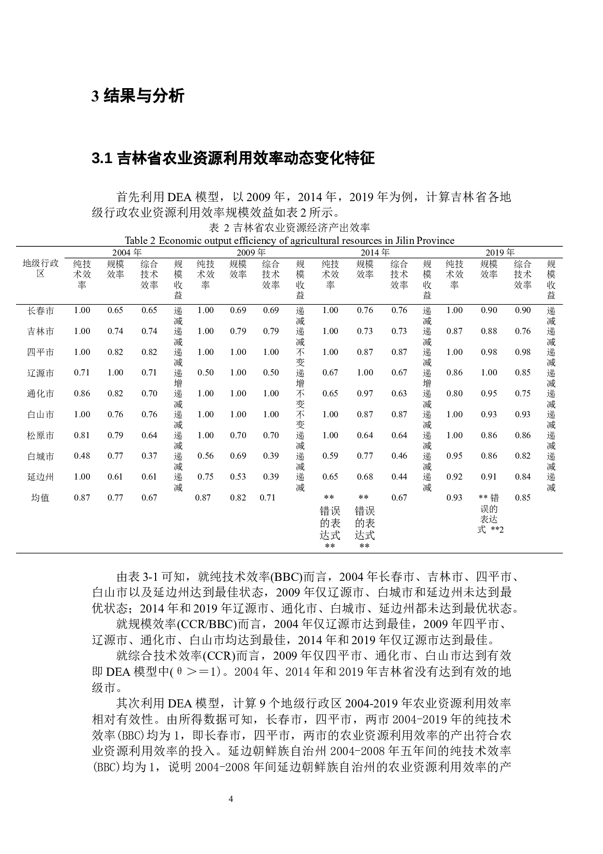 吉林省农业资源利用效率时空变化特征-5773字.docx 第8页