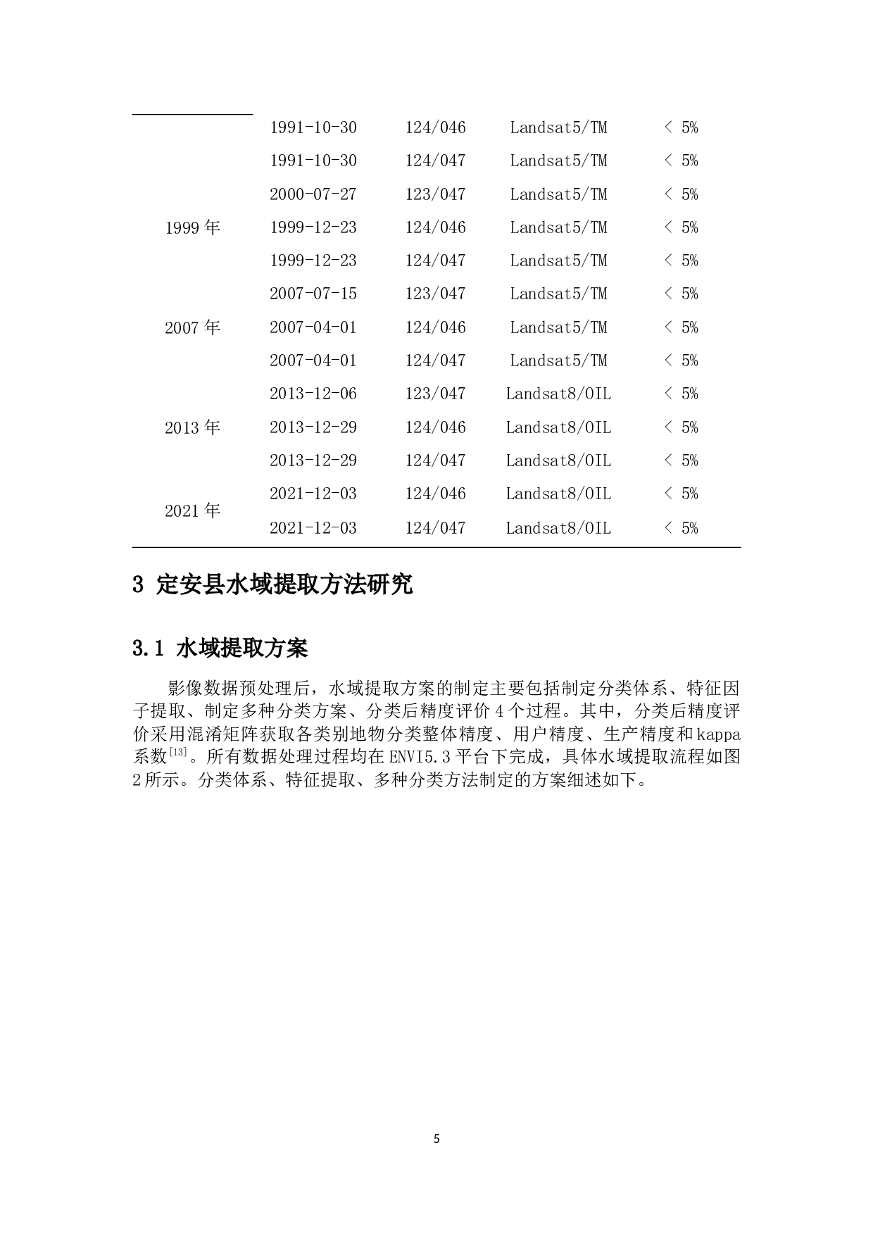 近30年定安县水域提取及其时空格局演变-9936字.docx 第6页