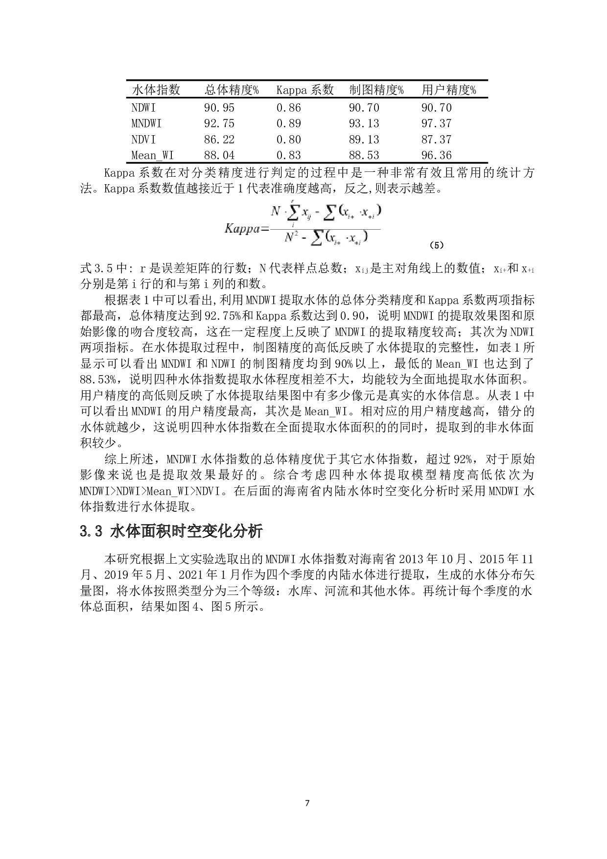 基于水体指数的海南省内陆水体提取及变化分析-7758字.docx 第8页