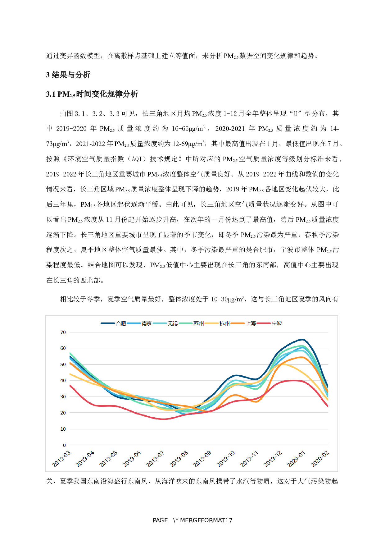 长江三角洲区域重要城市近地表PM2.5空间迁移边界研究-9283字.docx 第10页