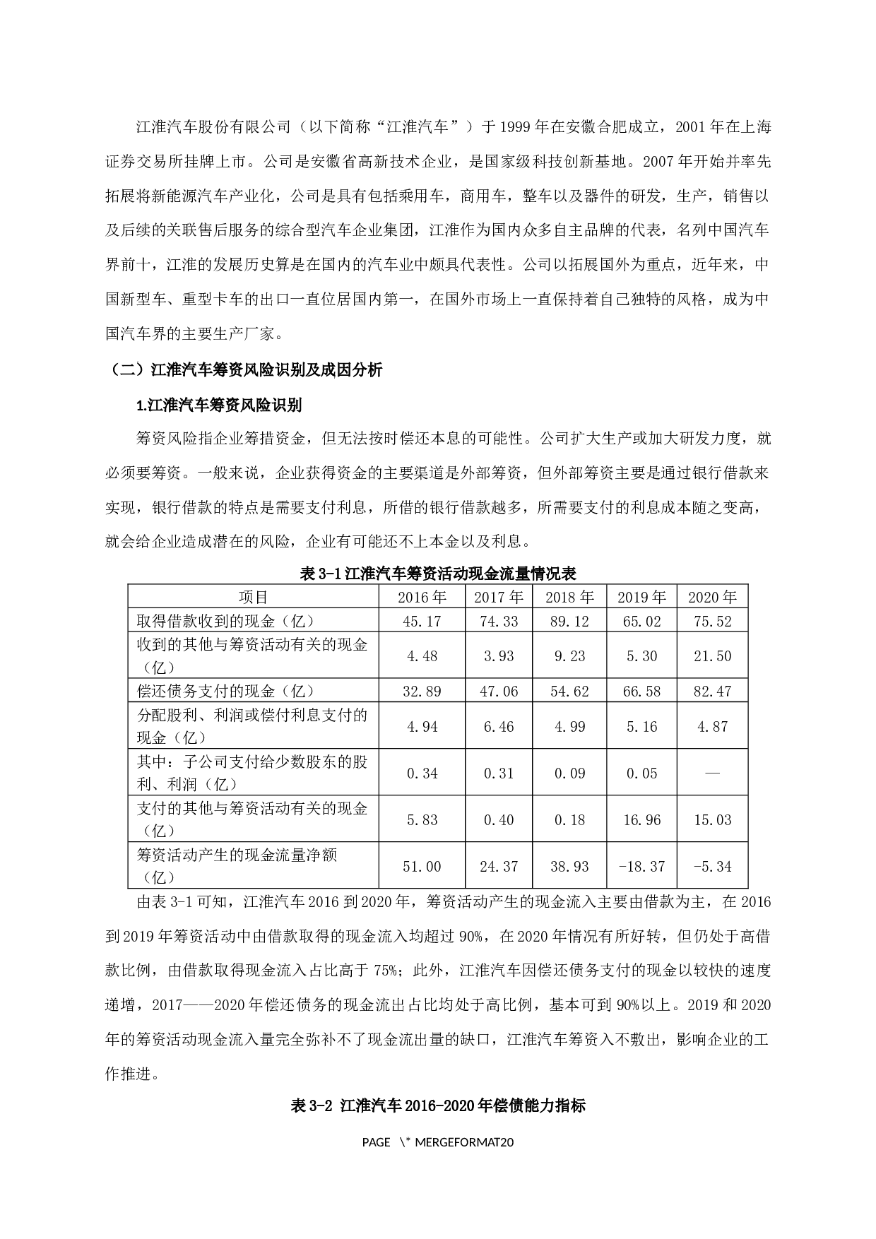 江淮汽车股份有限公司财务风险分析-15078字.docx 第9页