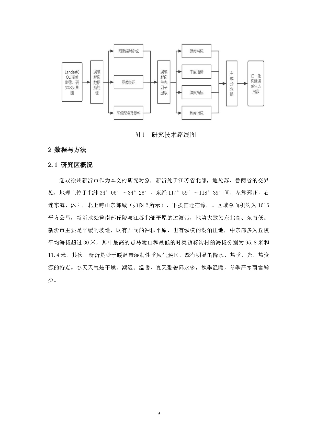 基于遥感生态指数的徐州新沂市生态环境变化评价研究.pdf-12832字.docx 第9页