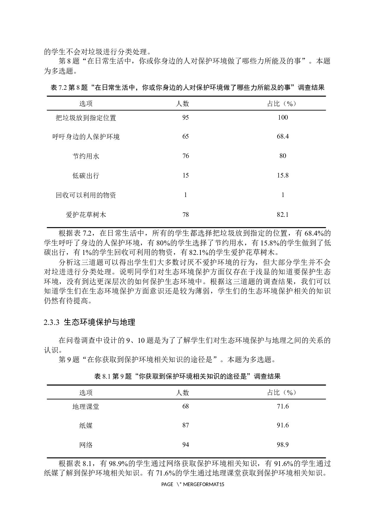 新课标背景下初中地理教学中生态环境保护意识培养研究&mdash;&mdash;以蔚县华蔚中学为例-8787字.docx 第10页