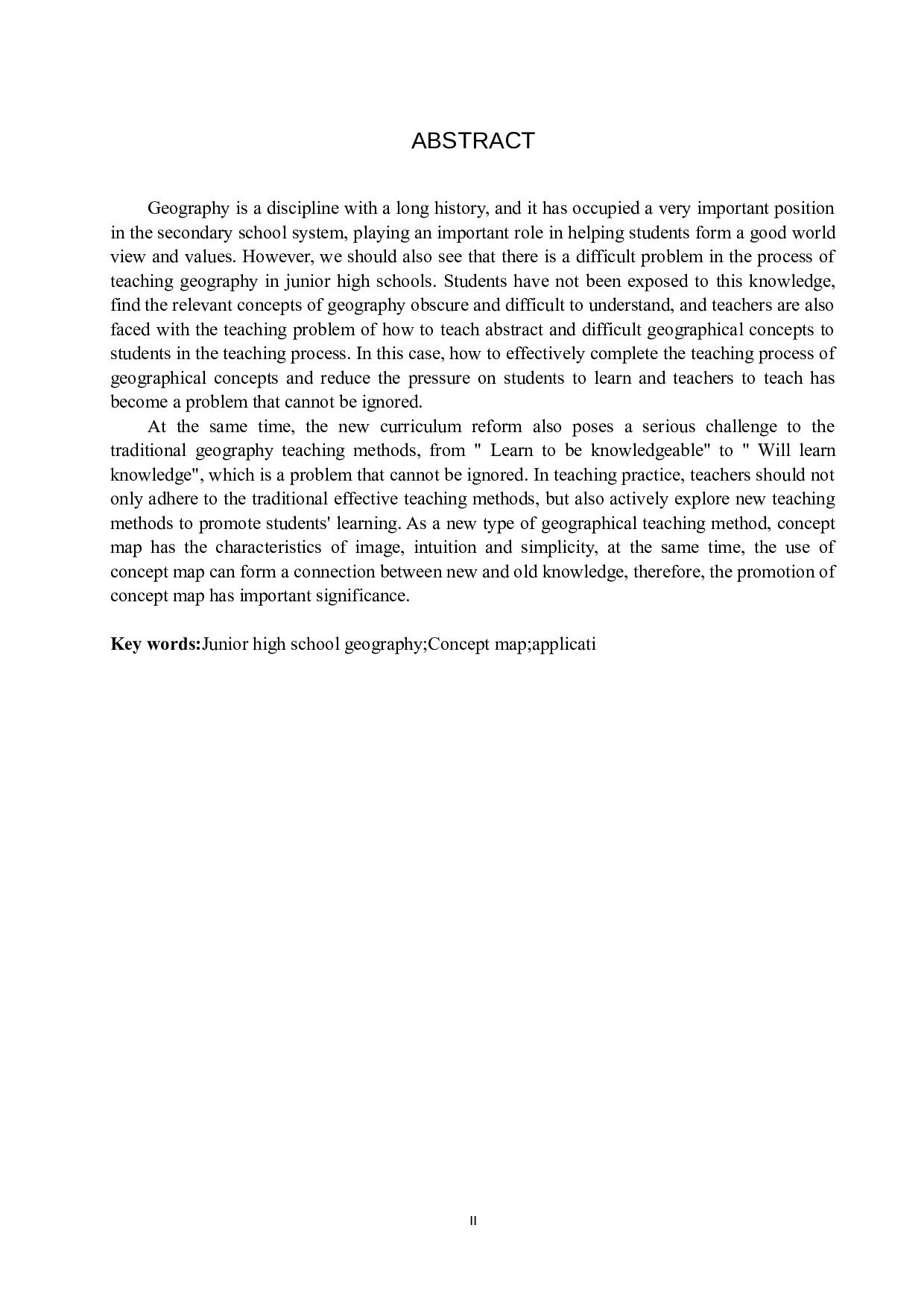 概念图在初中地理教学过程中的应用研究-10762字.docx 第2页