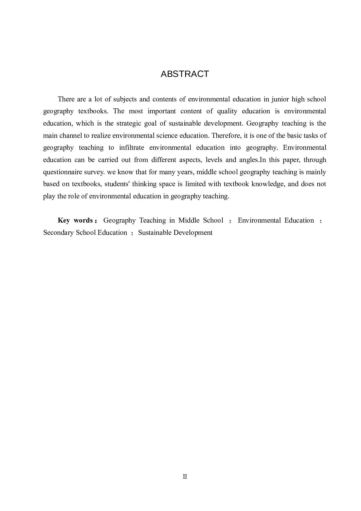 新课标背景下初中地理教学中环境教育研究&mdash;&mdash;以沽源四中为例-11132字.docx 第2页