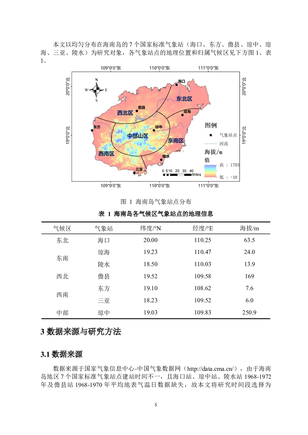 1973-2017年海南岛地表气温时空变化研究-9993字.docx 第6页