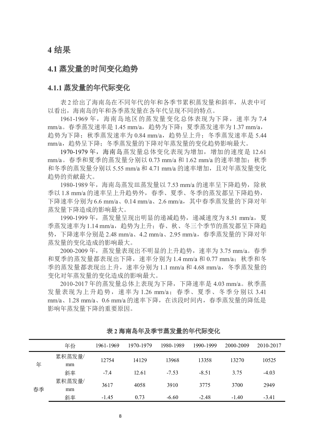 近60年来海南岛蒸发量变化趋势解析-11912字.docx 第10页