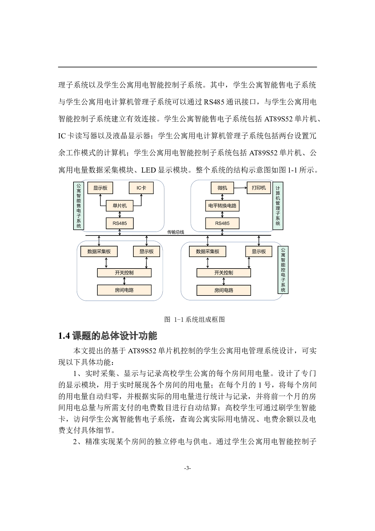 基于AT89S52单片机控制的学生公寓用电管理系统设计-9395字.doc 第7页
