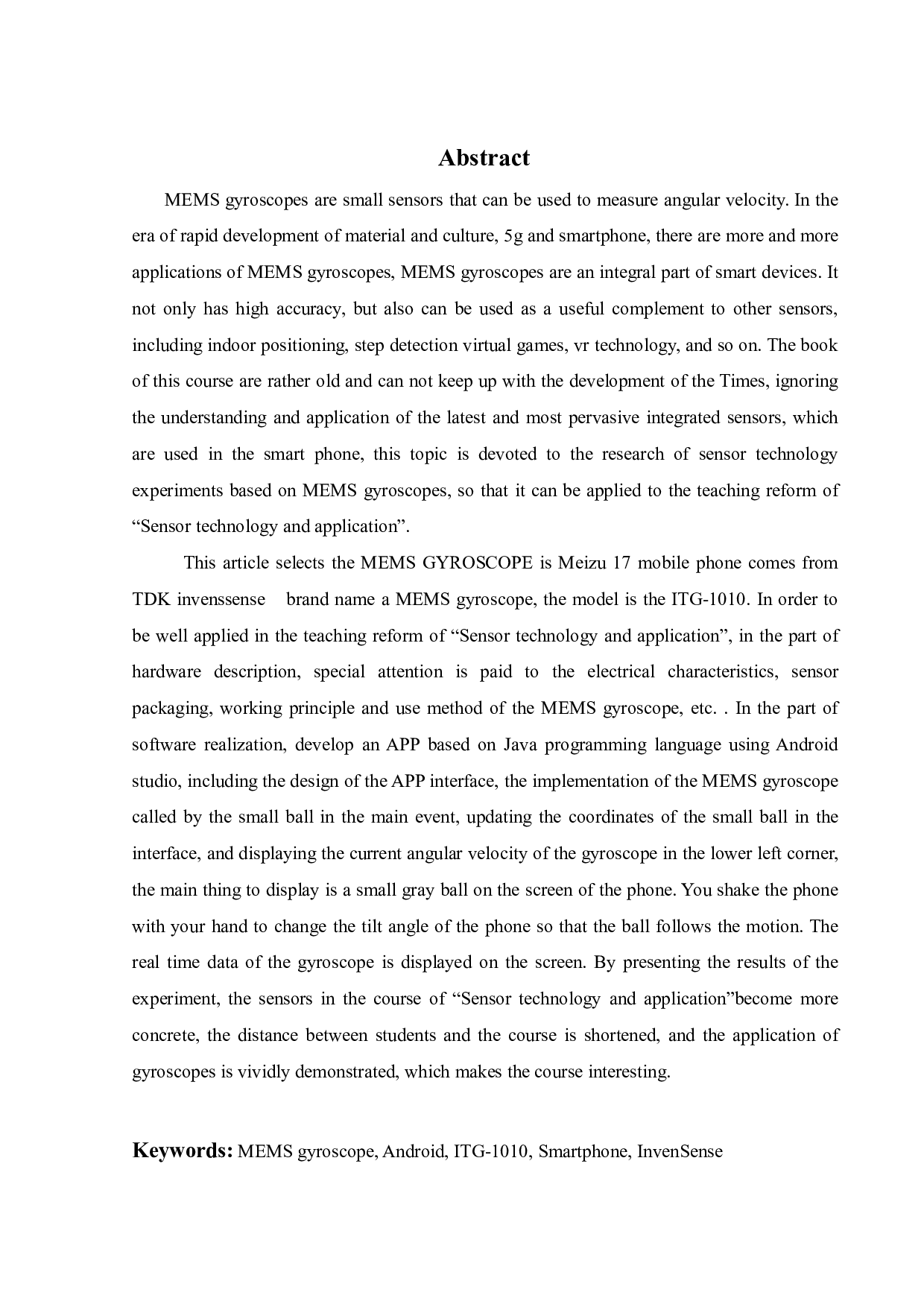 MEMS陀螺仪原理与应用研究-18302字.pdf 第1页