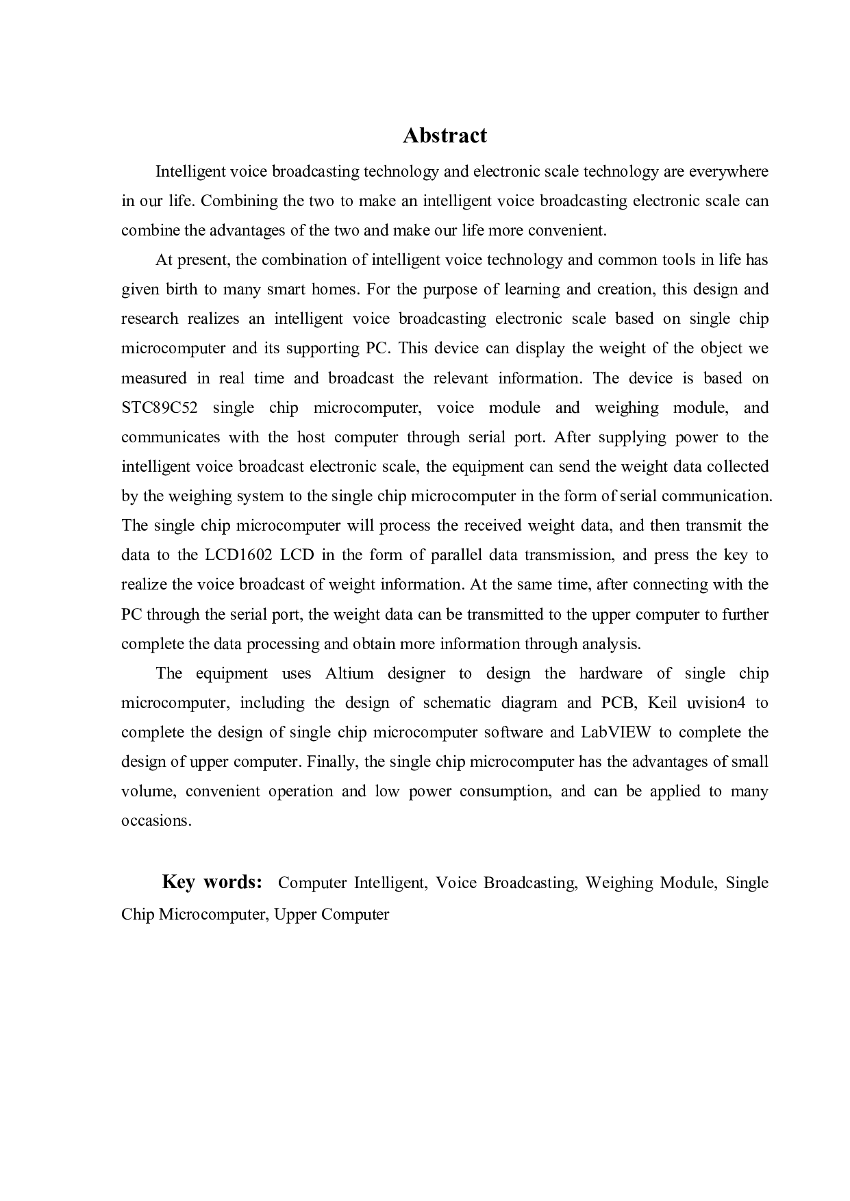 基于单片机的智能语音播报电子秤的设计-16894字.pdf 第2页