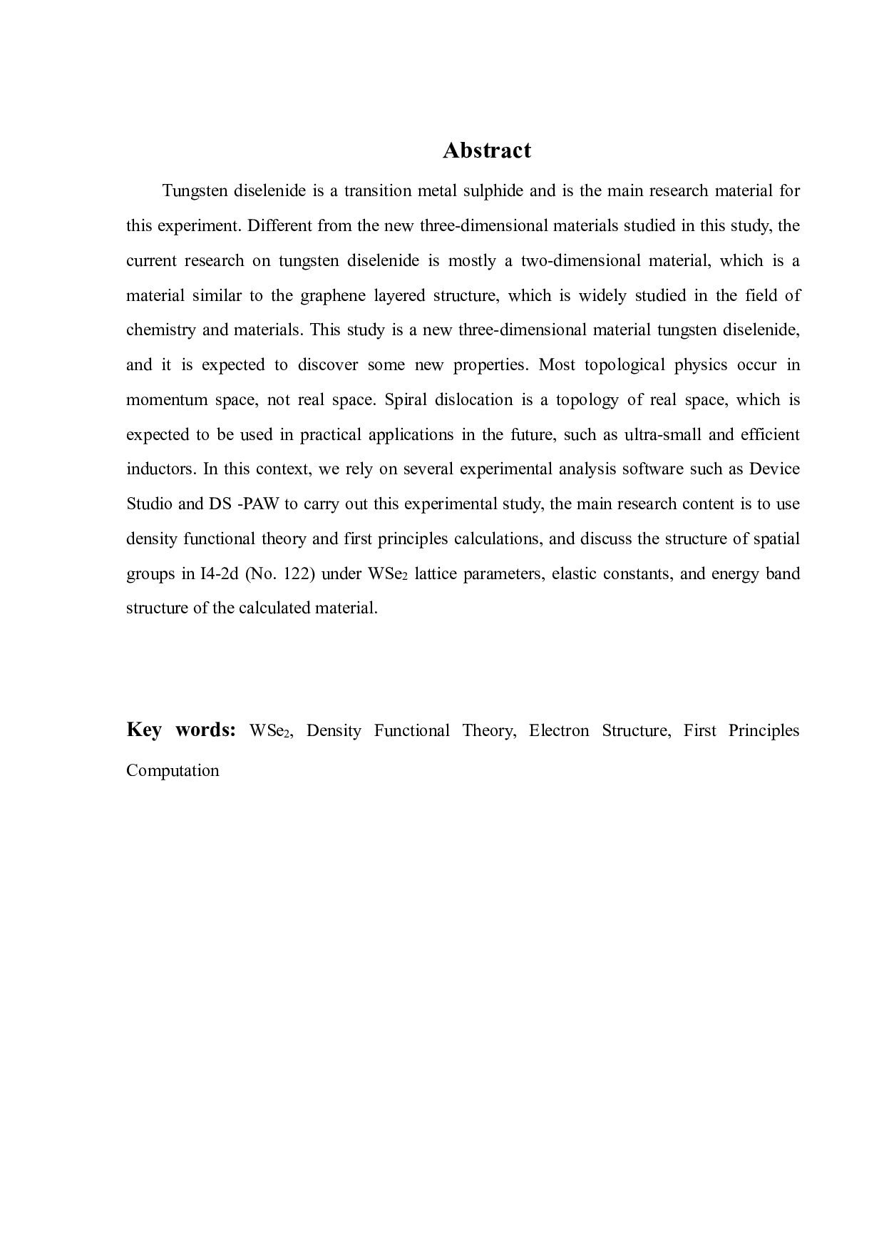 一种新型三维WSe2的电子结构的第一性原理计算研究-20739字.pdf 第5页