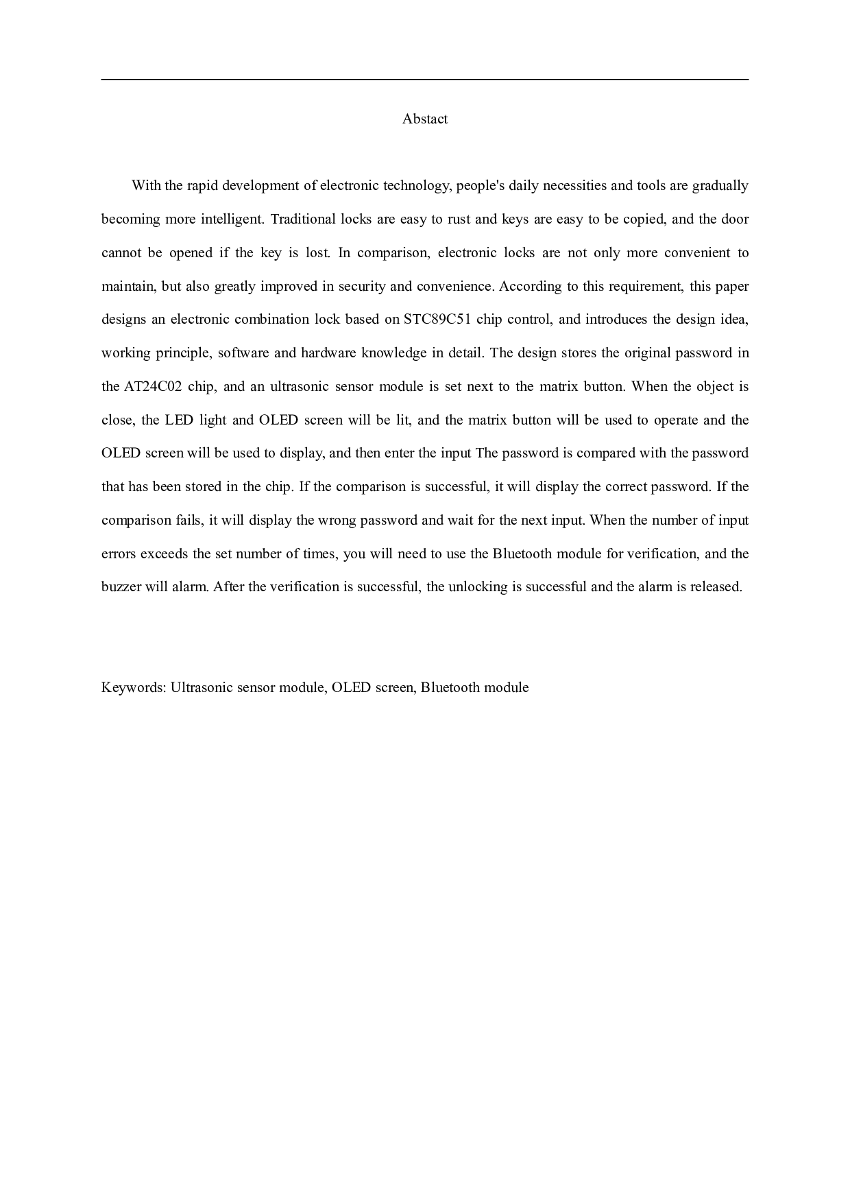 超声波感应密码锁-9402字.pdf 第1页