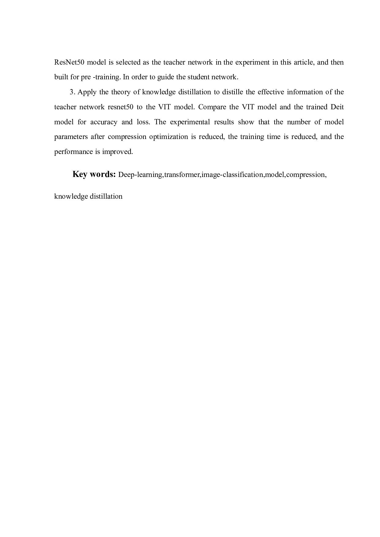 基于知识蒸馏的Transformer网络压缩与优化研究-18422字.pdf 第3页