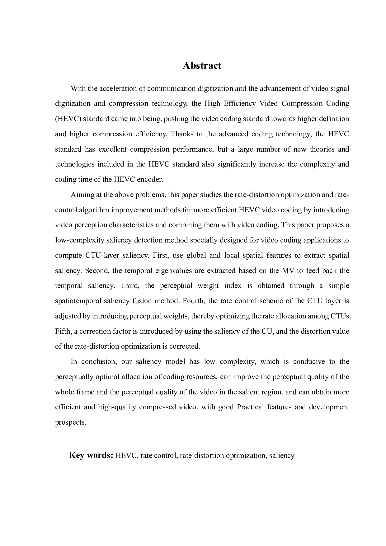 基于视频感知的HEVC率失真优化和码率控制算法的研究与优化-22345字.pdf 第2页