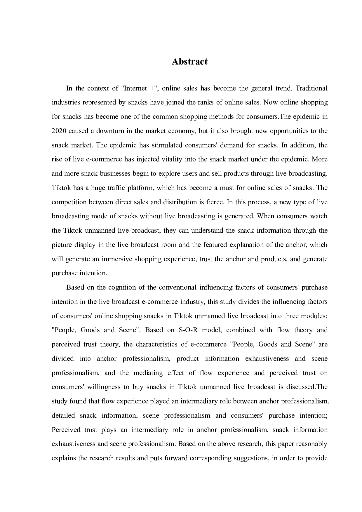 抖音无人直播模式下消费者零食网购的影响因素分析-21649字.pdf 第1页